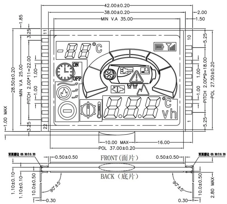 Industrial control VA LCD module factory