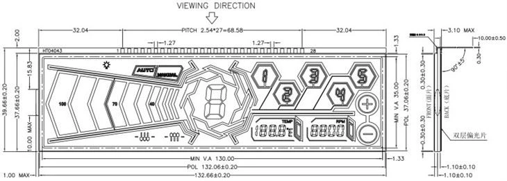 graphic VA lcd display module factory